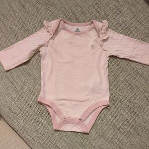 GAP Light Pink Striped Bodysuit